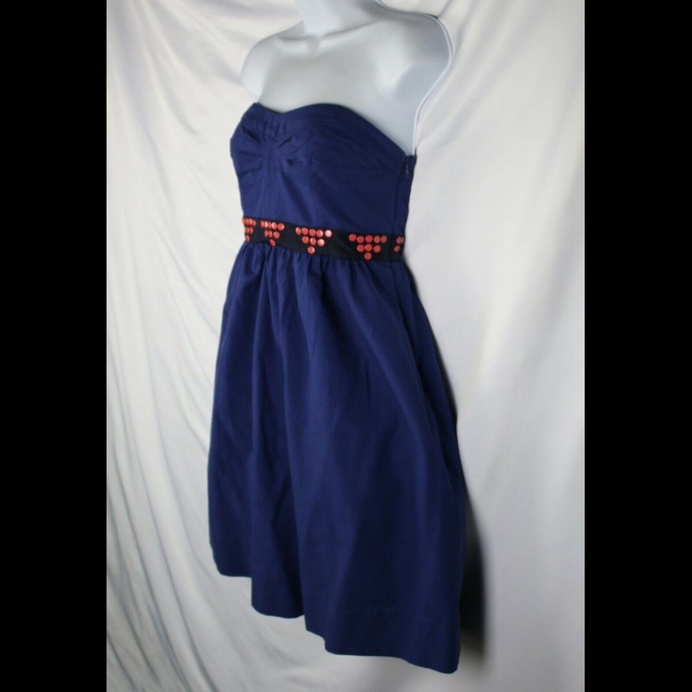 Anthropologie Blue Fairy Cake Dress By Floreat Size 2 - Picture 6 of 13
